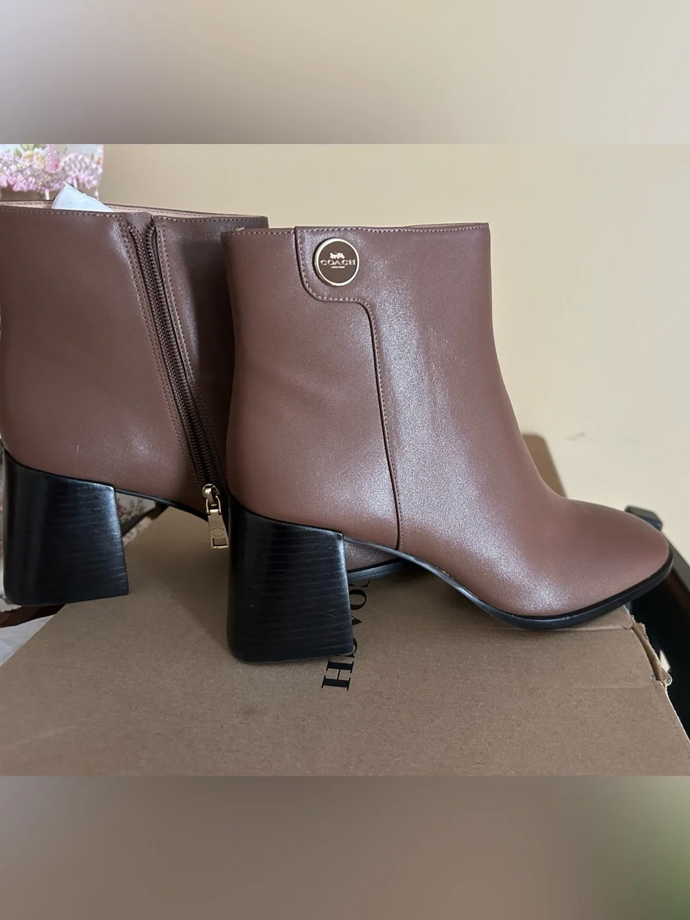 Coach smooth leather